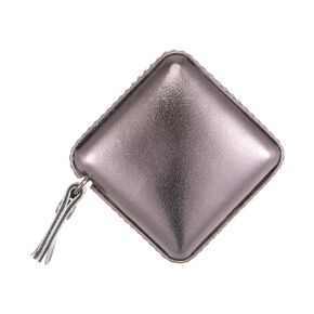 HARFINGTON Square Retractable Measuring Tape 150cm/60-inch Soft Leather Case Tailors Tape Measure Pocket Size for Body, Fabric, Sewing Measurements, Purple