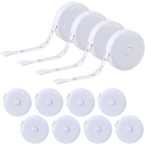12 Pack Soft Retractable Measuring Tape - Tape Measure for Body Measuring Metric Tape Measure Double Scale Soft Tape Measure for Body Fabric Sewing Tailor Cloth Knitting Home Craft Measurements
