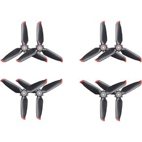 4 Pairs Original FPV Propellers for DJI Drone FPV Replacement Propellers Black Red Tip Low Noise Blades Props (Not Original Package)