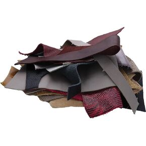 The Beadsmith Leather Remnants – Scrap Leather – Real Cow or Kudu Hide – Various Sizes and Colors per Bag – for Jewelry Making, Wallets, Watches, Key Chains, Journal Covers & Repairs – .5lb Pack