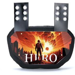 Fenduoer Football Back Plate,Lower Back Pads for Football Players,Rear Protector,High Impact Protection for Youth & Adult Shoulder Pads(Hero)