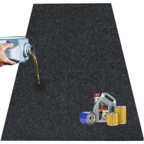 36 x 60 Inch Oil Spill Mat for Garage, Garage Floor Oil Change Mat for Driveway Under Car, Oil Pads Drip Leak Mat with Weather Backing, Reusable, Washable, Non Slip, Protects Floor