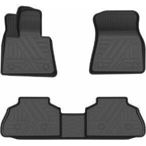 TadaMark Floor Mats Fit for BMW for X5 2019-2024 Black Deep Dish All-Weather Mats Heavy-Duty Waterproof Floor Liner for Cars - 3 Piece