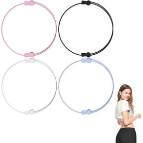 4pcs Crop Bands, Clothing Tuck Band Adjustable Waist Tool 4 Color Stretchy Elastic Top Rope Croptuck Belt Women Shirt Sweater