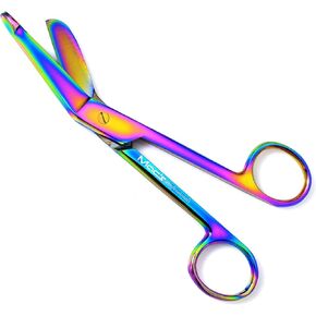 MACS - Medical and Nursing Lister Bandage Scissors;-Multi Titanium-Supreme Grade, Made of High Grade Surgical Stainless Steel, 5.5" 0475-1 (5.5 Inch)