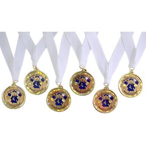Pack of 6 I Graduated from Kindergarten Graduation Award Medals on White Ribbons, 2 1/2 Inch in Saudi Arabia