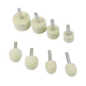 Luo ke 8 Pieces 1/4'' Shank Wool Felt Polishing Bits Compressed Felt Grinding Head fits Electric Rotary Tools