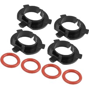 ACROPIX H7 LED Headlight Adapter Front Bulb Retainer Holder Fit for Mitsubishi Outlander 4pcs Black