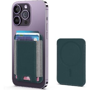 محفظة هاتف مغناطيسية من GANSBOL مع MagSafe، محفظة جلدية مغناطيسية Magsafe لسلسلة iPhone 12/13/14، حامل محفظة بطاقات لـ Apple Magsafe، تناسب 10 بطاقات، برتقالي in Kuwait