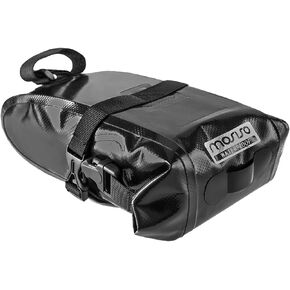 MOSISO Bike Saddle Bag, Waterproof Bike Seat Bag Bicycle Tool Cycling Accessories Storage Bags, 2L Portable Bike Pouch Bicycle Pack Bag Under Seat for Mountain Road Bikes, Black
