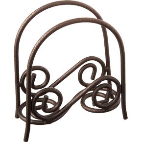 Spectrum Scroll Arched Dispenser, Vertical Kitchen Tables & Countertops, Dining Table & Kitchen Décor, Stylish Upright Napkin Holder, Hammered Bronze