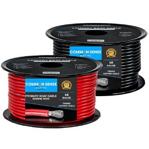 18 AWG UL 1426 (The Real Thing) Marine Wire - Tinned Copper Primary Boat Cable - 100 Feet - Red - Made in The USA