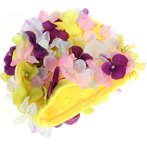 WINOMO Fashionable Swim Cap Floral Petal Stylish Swimming Hat Bathing Caps Size L for Women