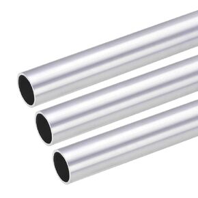 uxcell 6063 Aluminum Round Tube, 22mm OD 19mm Inner Dia 300mm Length Seamless Straight Tubing 3 Pcs