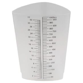 Healthstar Graduated Triangular Polypropylene Laboratory Container 32 ounce/1000 Cubic Centimeter - Pack of 10