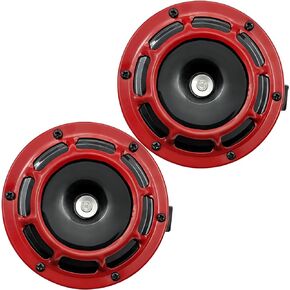 Car Horns 12v Super Loud Car Horn Universal Vehicle Horn High Tone And Low Tone Metal Twin Horn Kit with Protective Grill for Cars Trucks SUVs RVs Vans Motorcycles Off Road Boats