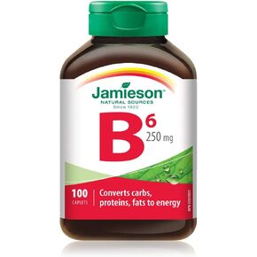Jamieson Vitamin B6 (Pyridoxine)250mg, 100 caplets