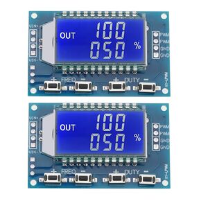 SING F LTD 2PCS PWM Signal Generator PWM Square Wave Signal Generator LCD Display Signal Generator Module 1 Channel Frequency Generator Rectangular Wave Generator