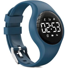 Kids Digital Pedometer Watch, Step Counting Watch, Fitness Tracker, Waterproof, Date/Alarm Clock/Timer, for Children Teens Boys Girls Women (Purple)