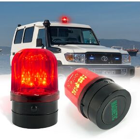 ELLUMIN 6" Flashing Light, Red LED Strobe Beacon Light with Magnetic Base for Vehicle Forklift Truck Tractor Golf Carts UTV Car Bus and Club Party Show Bar