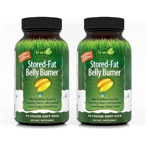 Irwin Naturals Stored-Fat Belly Burner - 60 Liquid Soft-Gels, Pack of 2 - Helps Support the Breakdown of Stored Fat - 40 Total Servings