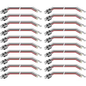 All Star Truck Parts] 3 Prong Pigtail Wire Plug for Truck Trailer Stop Turn Tail Lights - Qty 20