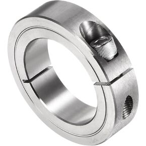 uxcell Single Split Clamp-On Shaft Collar 1-7/8" Bore One-Piece Clamping Collar, 2-7/8" OD, 11/16" Width, 304 Stainless Steel Axle Collar Clamp, Set Screw Style