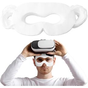 100 Pcs VR Face Cover Disposable Hygiene Sweat Guard VR Face Eyes Mask Pads Facial Interface for Meta Quest 3 Quest 2, Accessories for Apple Vision Pro (White Set 100) in Kuwait