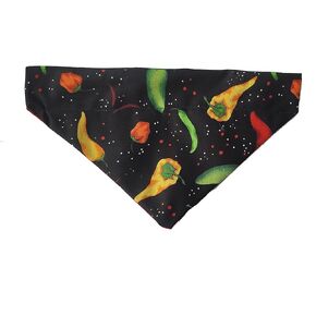 Spicy Peppers Over the Collar Dog Bandana That Slips onto Their Existing Collar Size (Small)