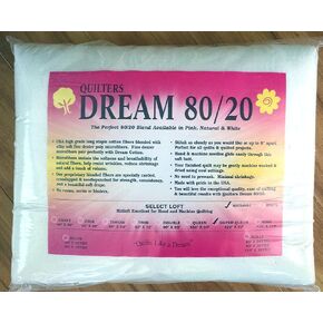 Quilter's Dream 80/20, Natural, Select Loft Batting - SuperQueen Size 122"X93"