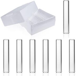 PEKYBIO Vial Insert, 6x31mm Clear Glass Insert Flat Base, Volume 350ul, Pack of 100