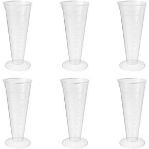 Othmro Measuring Cup 100ml PP Plastic Graduated Beaker Transparent for Lab Kitchen Liquids 2pcs
