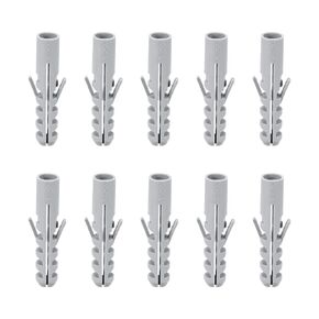uxcell 10x50mm Plastic Expansion Tube Bolts Column Frame Fixings Gray 24pcs