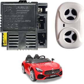 JR-RX-12V مقبس 7 دبابيس 2.4 جيجا بلوتوث للتحكم عن بعد ومجموعة جهاز استقبال صندوق التحكم لملحقات استبدال عجلة الطاقة، 12 فولت JR1630RXS جهاز تحكم عن بعد لمحرك السيارة للأطفال أثناء الركوب على أجزاء السيارة