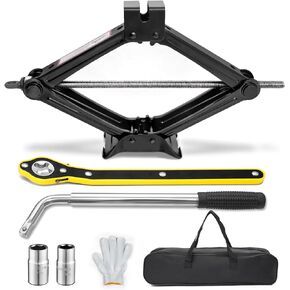 Hocamel Car Jack Kit Scissor Jack for Car 2.5 Ton (5519 lbs) Portable Tire Jack Tool Kit Universal Car Emergency Kit with Lug Wrench Tire Changing Kit for Car SUV MPV