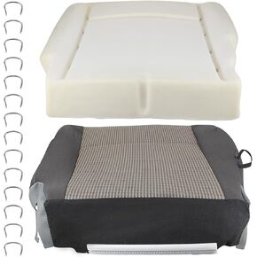 غطاء مقعد سفلي من القماش ووسادة إسفنجية من جانب السائق من AUTOKAY متوافق مع دودج رام 1500 2500 3500 4500 5500 SLT رمادي 2009-2012 رمادي in Kuwait