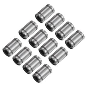 uxcell 12pcs LM6UU Linear Ball Bearings, 6mm Bore Dia, 12mm OD,19mm Length, Linear Motion Bearing for CNC Machine Tool 3D Printer