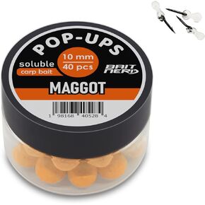 40pcs, 10mm, Natural Premium Floating Pop-Up Boilies | Carp Fishing Bait | for Hair Rig, Chod Rig, Flat Feeder | Carp, Buffalo, Catfish