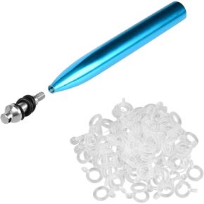 Booms Fishing WR1 Aluminum Wacky Rig Tool Kit with 110pcs Fishing O-Rings for Worms