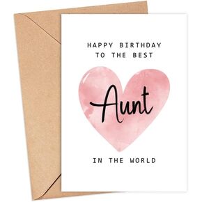 Happy Birthday To The Best Aunt In The World Card - Aunt Birthday Card - Aunt Card - Mother's Day Gift - Happy Birthday Card Happy Birthday Mom