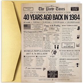 Spercy Vintage Big 95th Birthday Card, 95th Birthday Decoration for Men Women, Birthday Gift Ideas for 95 Year Old Grandma Grandpa in Kuwait