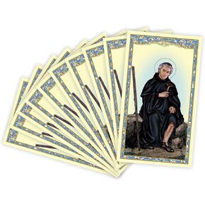 Saint Peregrine Religious Holy Card- Cardstock Card with Prayer to St Peregrine on the back (10 pack)
