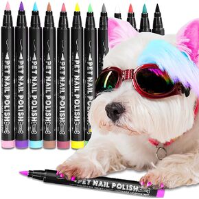 CNWHMY Quick Dry Dog Nail Polish Pens 12 Colors,Pet Safe and Non-Toxic Nail Polish Easy Application for Dogs, Cats, and Small Pets Nail Accessories