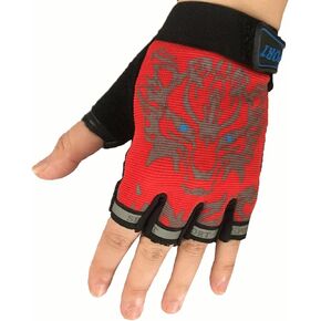 MARZE Cycling Gloves for Kids Children Half Finger Non-Slip Adjustable Sports Gloves Bike Gloves