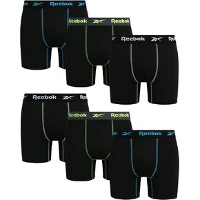 Reebok Men's Underwear - Active Performance Boxer Briefs (6 Pack)