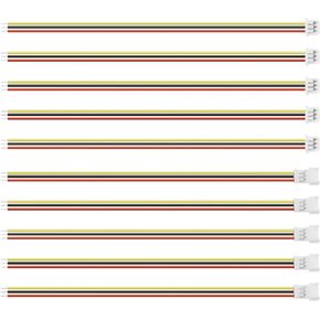 The Lord of the Tools 20 Pairs JST Connector Cable 3 Pin Micro JST 1.25mm Pitch Male Female Plug Adapter Lead Extension Cable with 10cm Wire for Mini RC Helicopter LED Strips