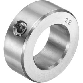 uxcell Set Screw Collars 7/8" Bore 304 Stainless Steel Shaft Collars, 1-1/2" OD, 9/16" Width Axle Collar Clamp for Linear Rod Shaft Guide