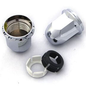 Alcoa Hex Lug Nut Cover for Two-Piece Flange Nut (001881 10 Pack with Inner Clamps)