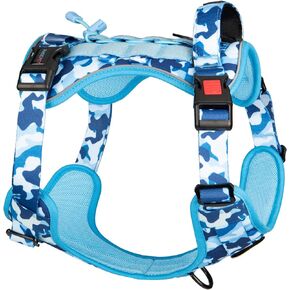 PHOEPET No Pull Tactical Dog Harness,Service Dog Vest with Molle & Loop Panels,Easy Control with Handle for Medium Dogs(Desert Gery,M)