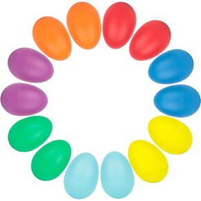 SallyFashion 28PCS Plastic Egg Shakers Set, Percussion Instruments Musical Egg Maracas Easter Egg for Kids Toys Music Learning DIY Painting